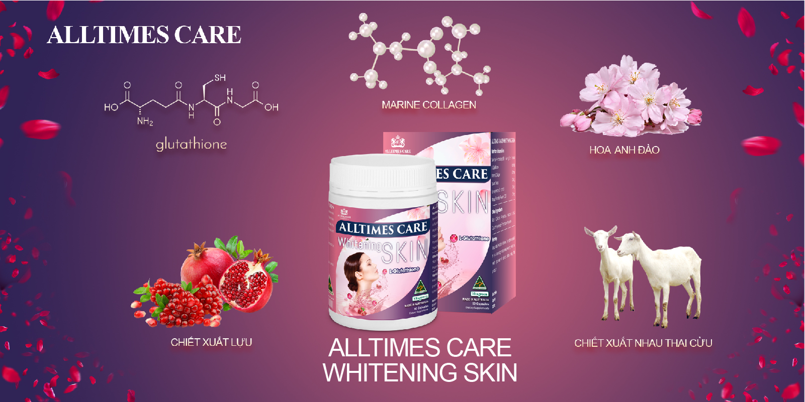 Thành phần chính trong Alltimes Care Whitening Skin 